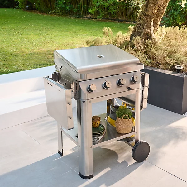 GoodHome Powell Stainless Steel 4 Burner Gas BBQ - With B&Q Member Price Free To Join - Free C&C