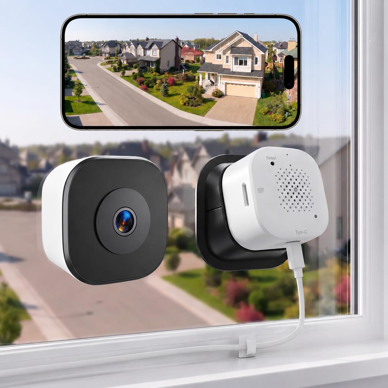 Elelink 2K SafeView Window Dual Band WiFi Security Camera - Anti-Glare & Anti-Reflection (w/Voucher) Sold by Elelink, FBA
