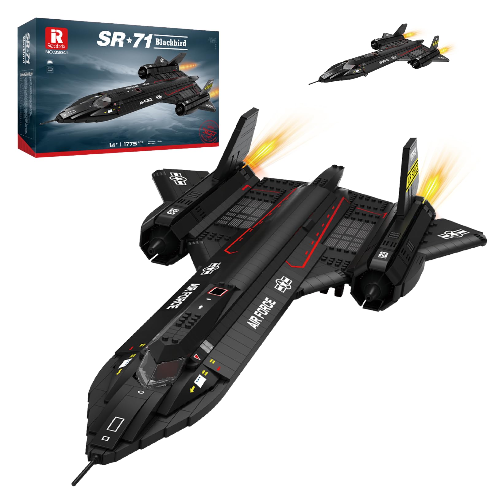 Reobrix SR-71 Blackbird Plane Building Block Set 14+ (1775 Pcs) - Sold by reobrix / FBA