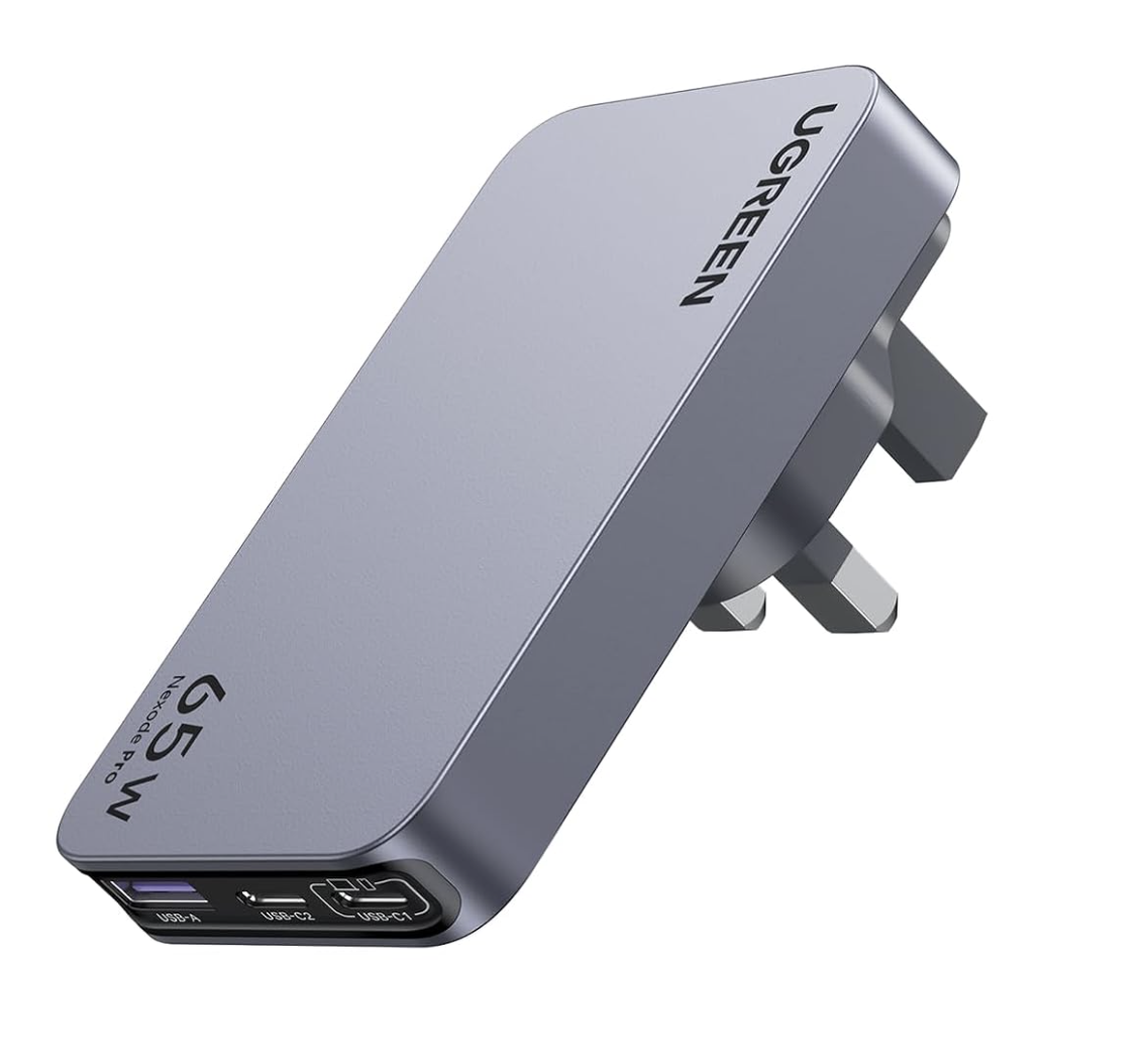 UGREEN USB C Charger 65W Fast Charger Plug Nexode Pro 3-Port GaN Travel Charger Adapter w/ US/UK/EU Plugs - by UGREEN GROUP LIMITED UK / FBA