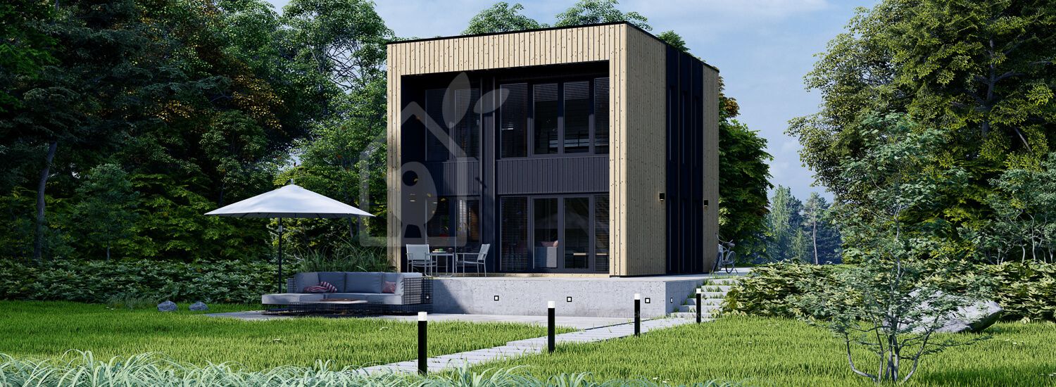 Wooden House KAYA 4 (Insulated PLUS, 44 mm + Cladding), 64 m2
