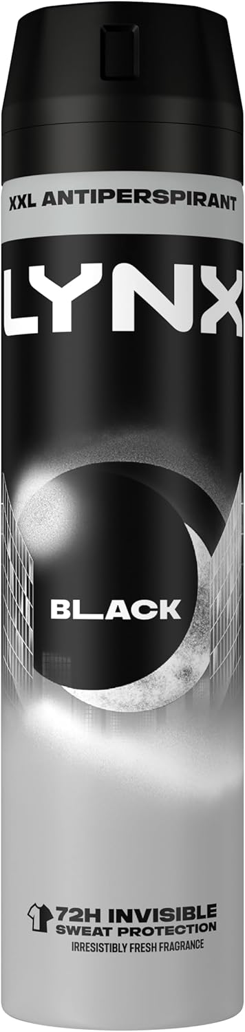Lynx Black Anti-Perspirant Aerosol Men's Deodorant Spray 250ml (£2.82 / £2.53 with S&S)