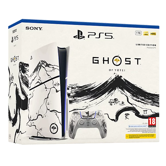 PlayStation 5 Console - Ghost of Yotei Black Limited Edition Bundle (model group - slim) - PS Plus Members Price