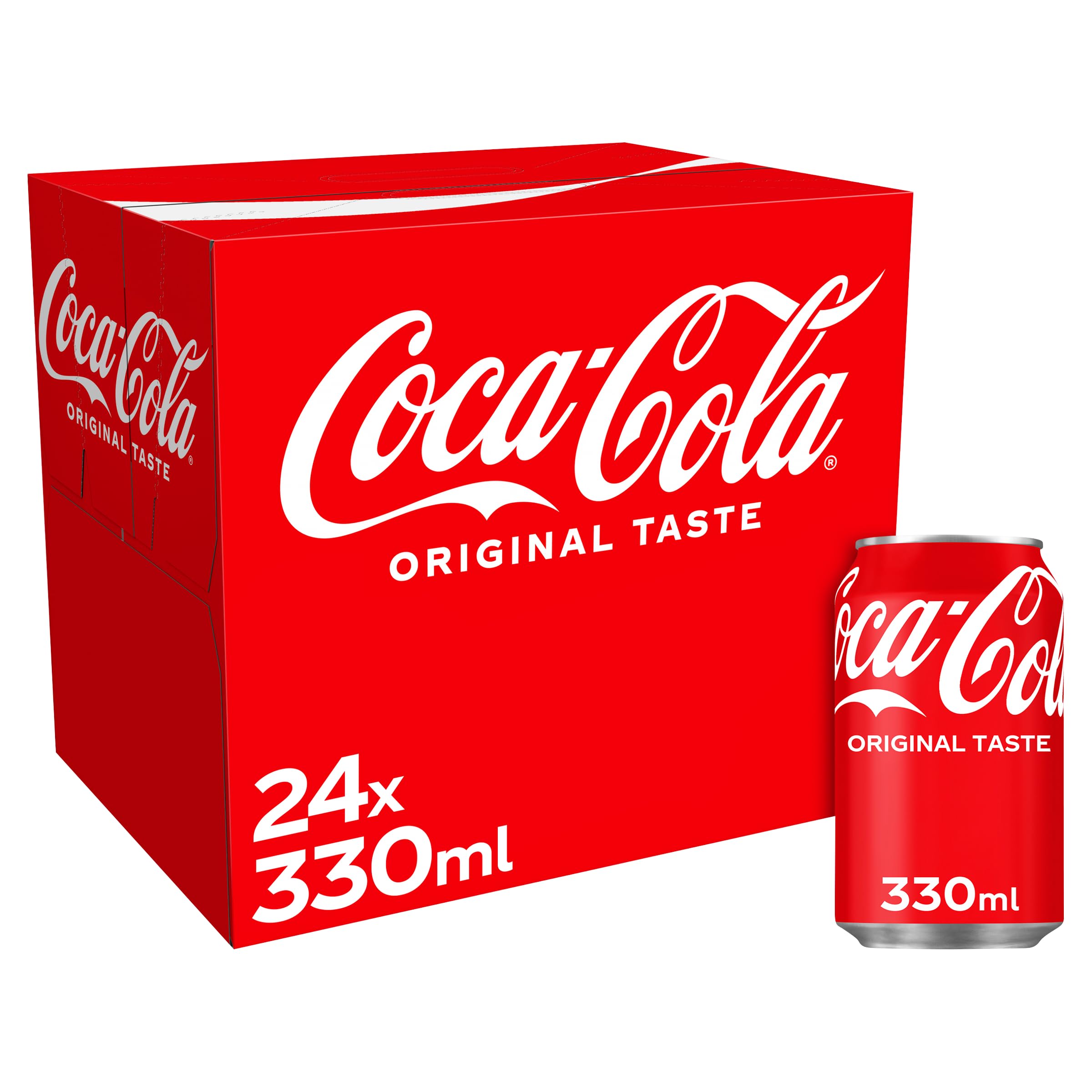 Coca-Cola Original Taste Soft Drink Cans, 24 x 330 ml - With Voucher ( £11.36 on S&S)