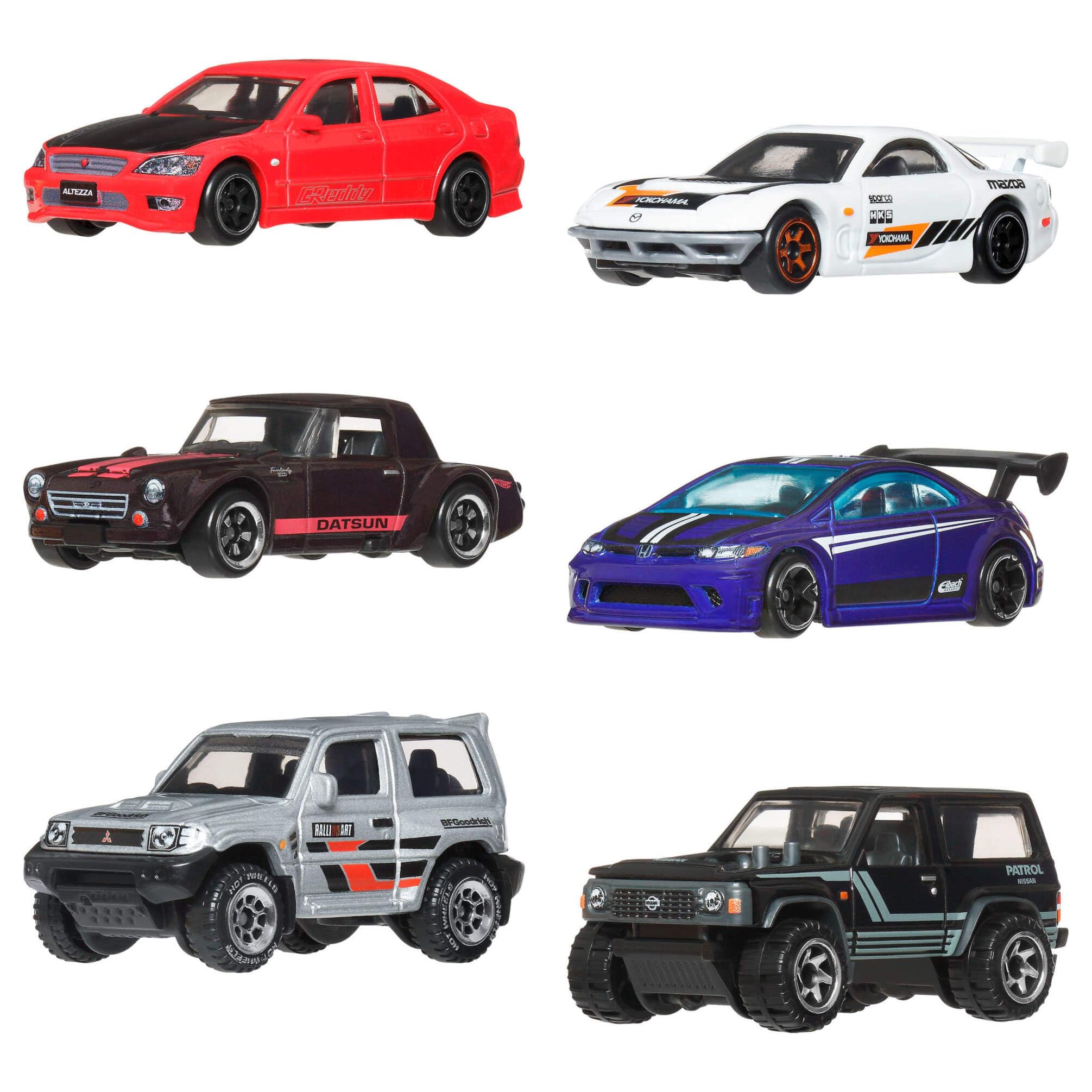 Hot Wheels Silver Series Streets of Japan 6-Pack (Styles May Vary)