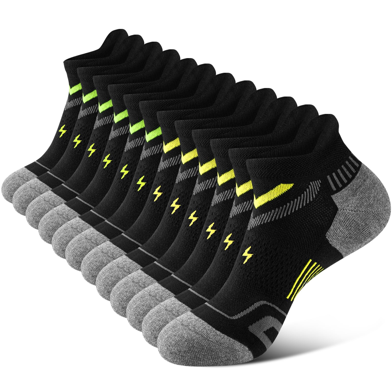 SukModen 6 Pack (pairs) Ankle Running Socks for Men Trainer Socks, Moisture Wicking (most sizes & colours) SB SukModen Direct / FBA