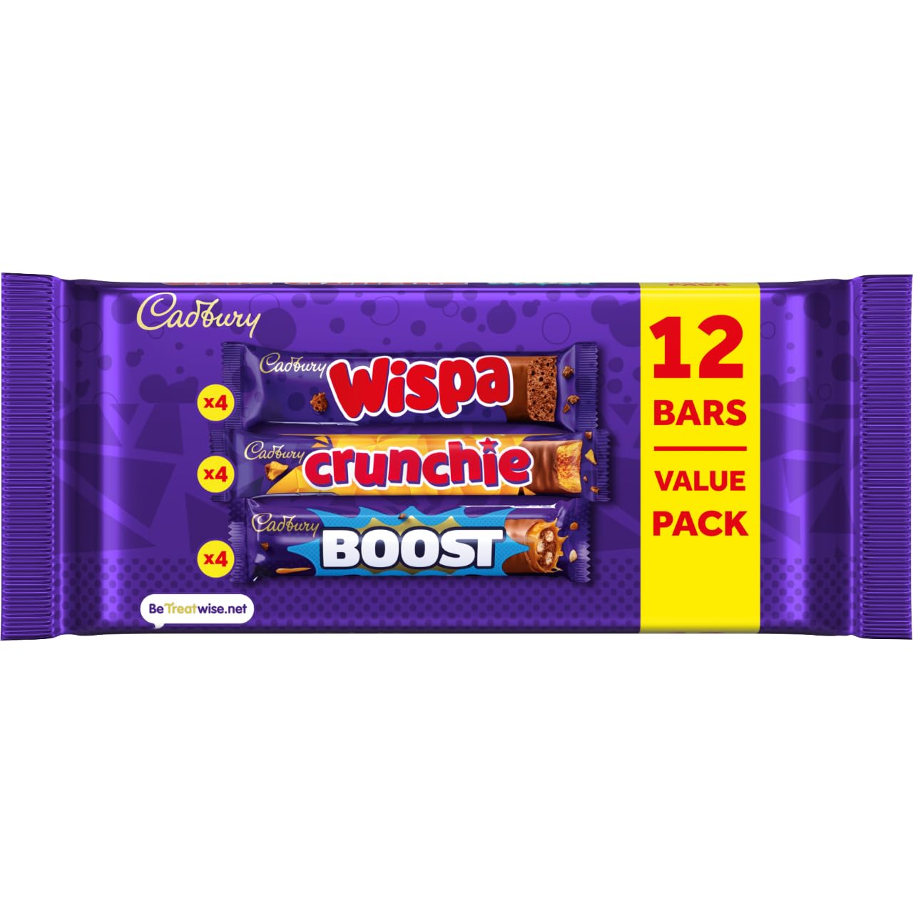 Cadbury Mixed Chocolate Bar Value Pack, 4 x Wispa, 4 x Crunchie & 4 x Boost Bar Multipack 347.2 g - S&S £3.80 / £3.40