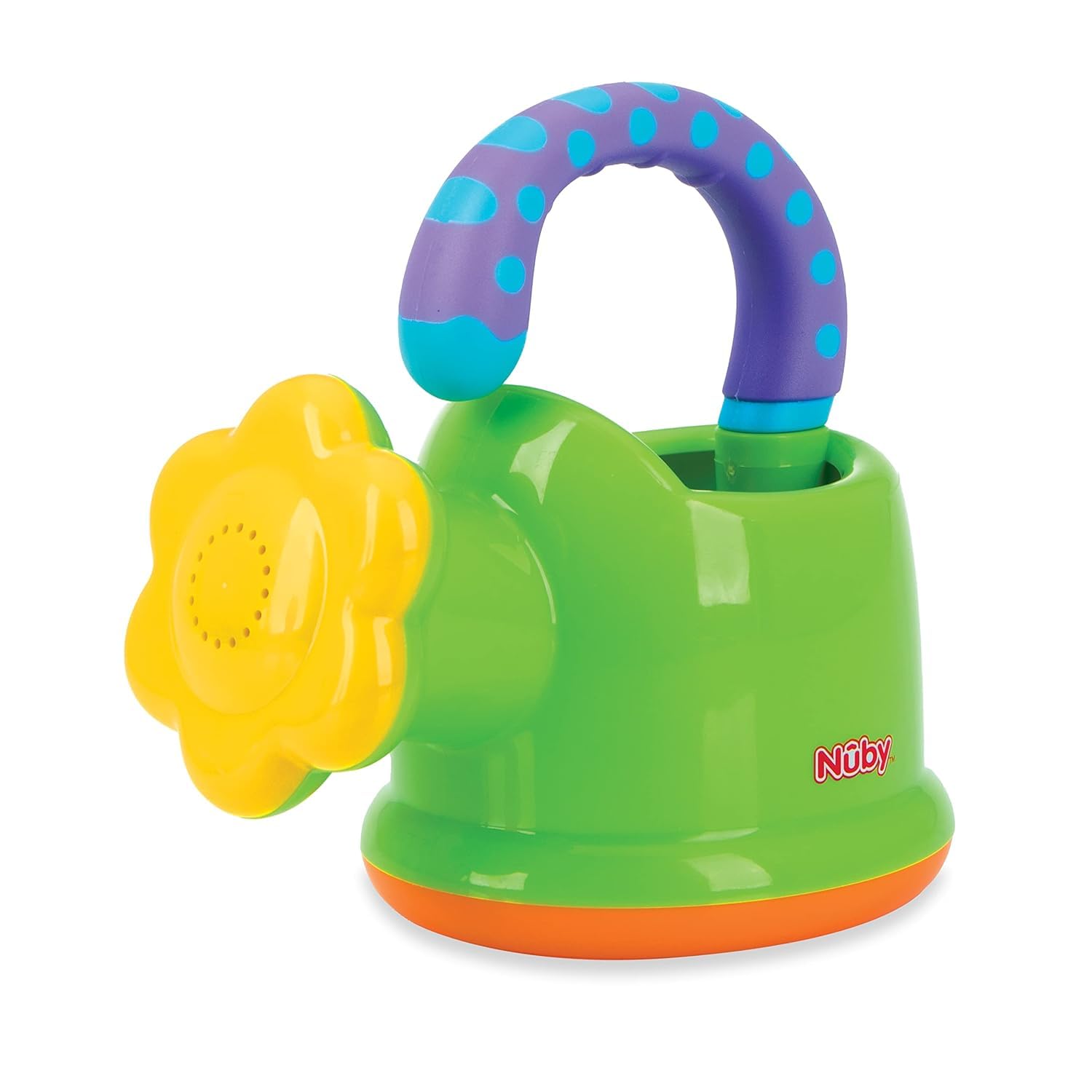 Nuby Watering Can Interactive Fun Baby Bath Toy, Indoor & Outdoor use with Easy-Grip Handle to Develop Motor Skills & Hand-Eye Coordination