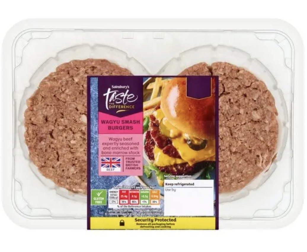 Sainsbury's 340g Wagyu Smash Burger, Taste the Difference - Nectar Price
