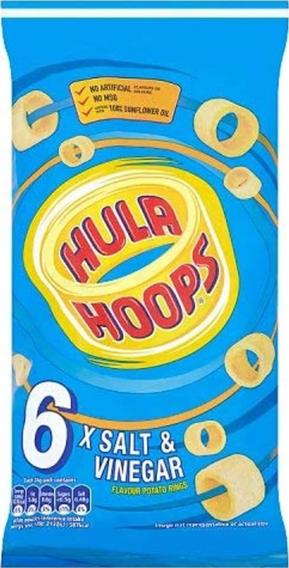 Hula Hoops - SALT & VINEGAR / CHEESE & ONION Multipack 6 x 24g Bags £1.50 S/S