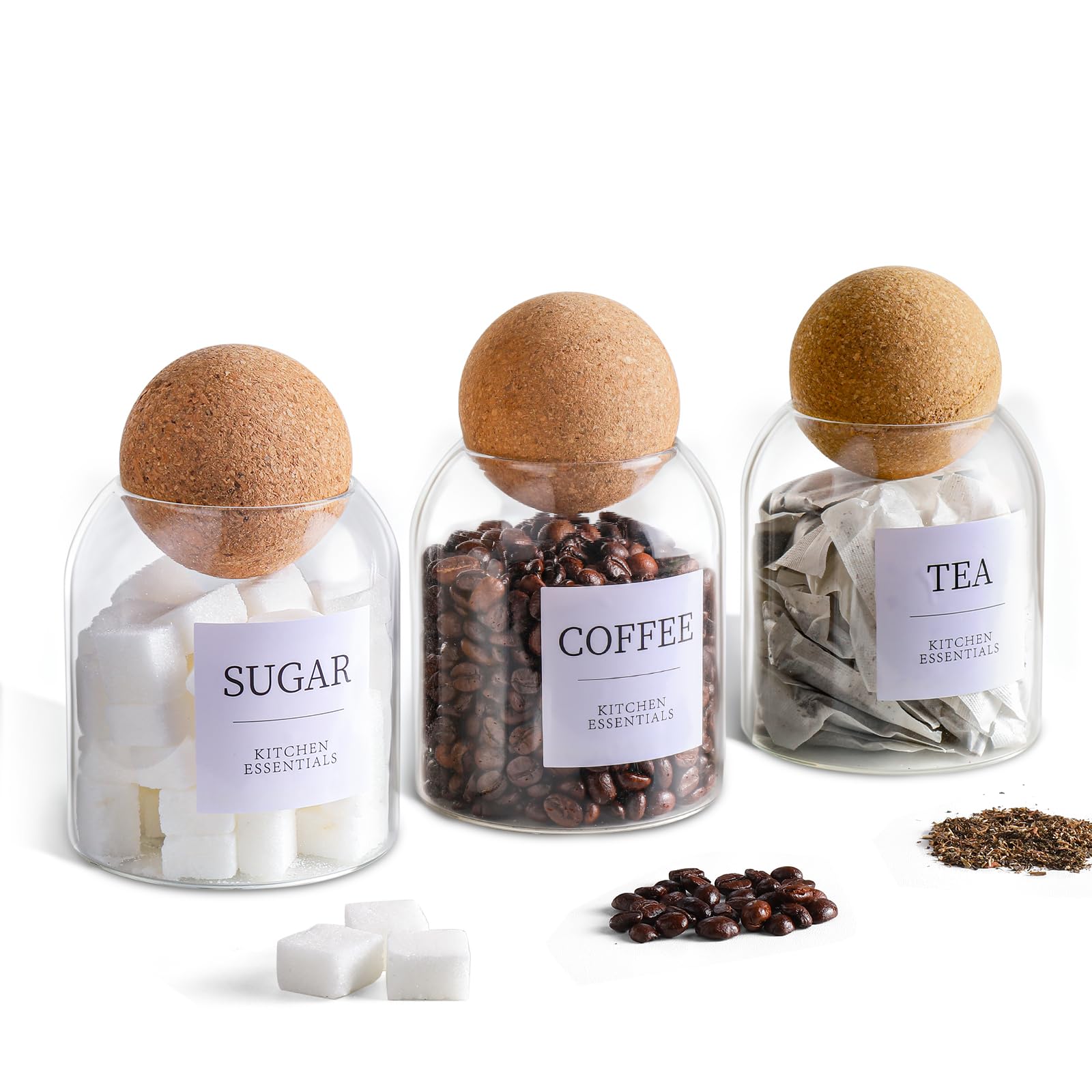 MHDCLY Tea Coffee and Sugar Canisters Set, 3 PCS Sold by MHDCLY FBA