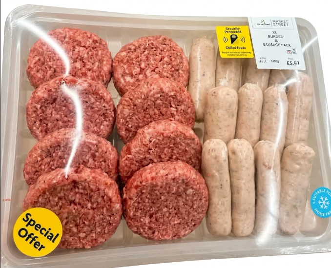 Morrisons XL Burger and Sausage Pack - 1.58kg (Further 20% Off For Steak Saturdays)