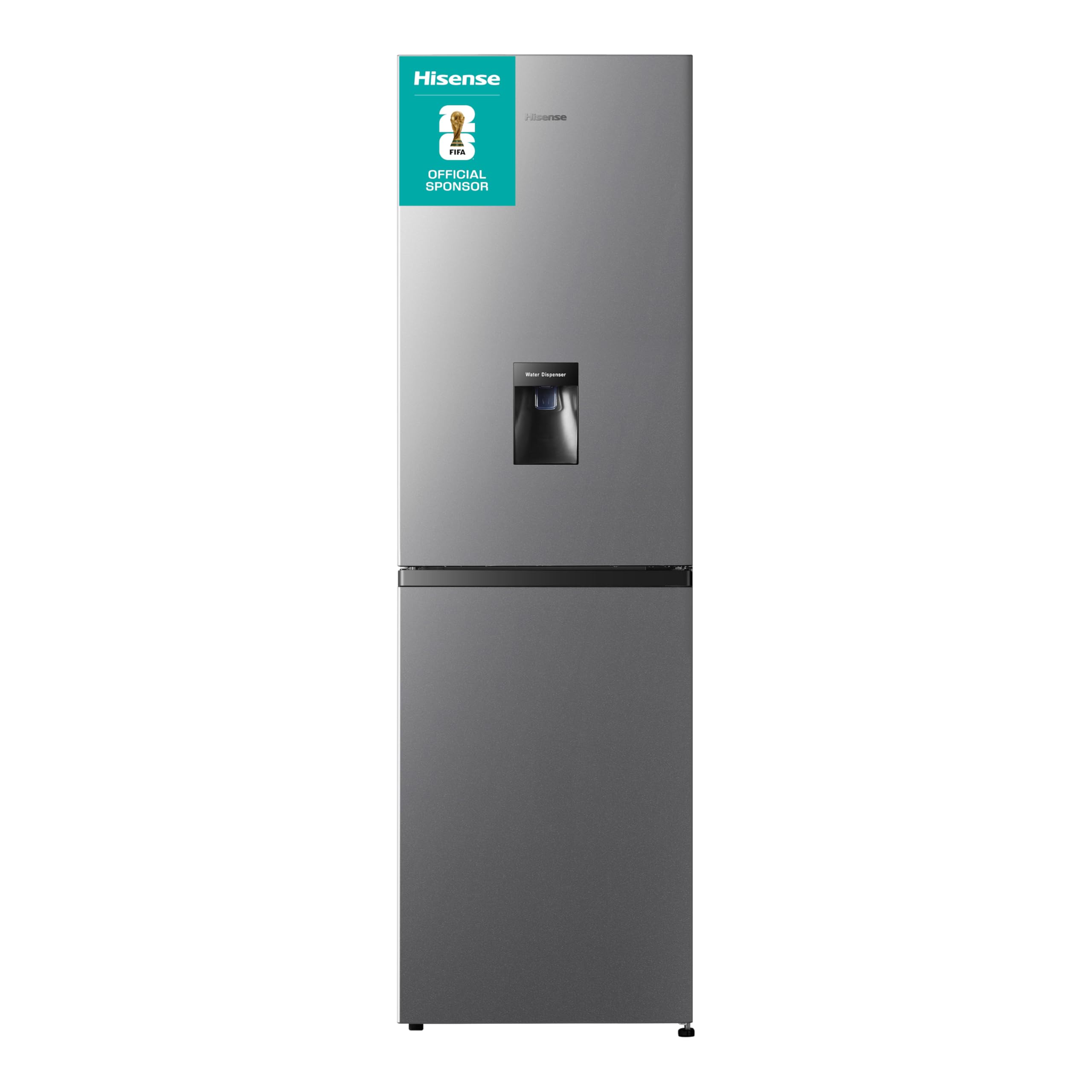 Hisense RB327N4WCE 55cm Freestanding 50/50 Fridge Freezer - 256 litre capacity - Total No Frost - 2 Year Warranty - Silver/Black(White £309)