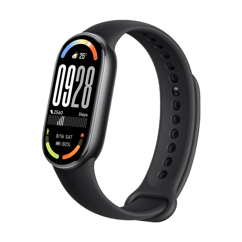 Xiaomi Smart Band 10, Fitness Tracker for Men Women, 21-Day Battery, Black Fast Charging
