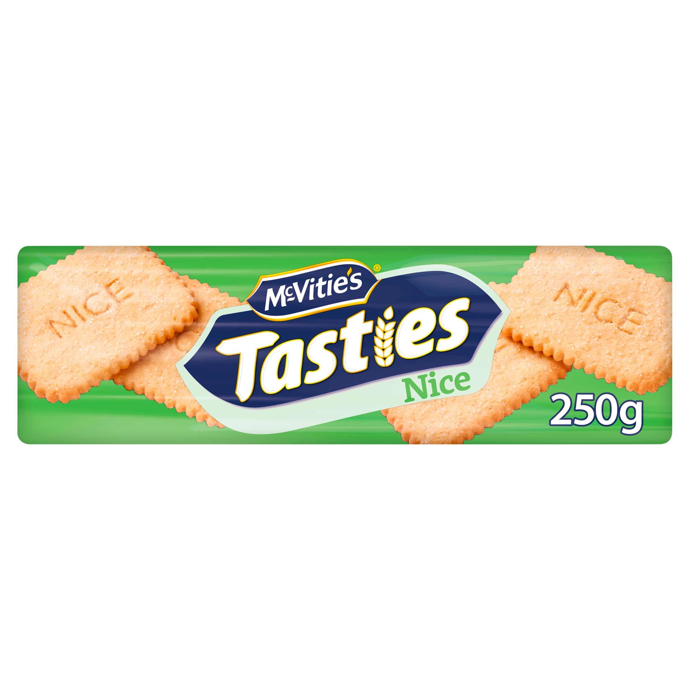 McVitie's Tasties Nice Biscuits, 250 g (Pack of 1) Thin, Rectangular Biscuits with Real Coconut Flakes - S&S 95p