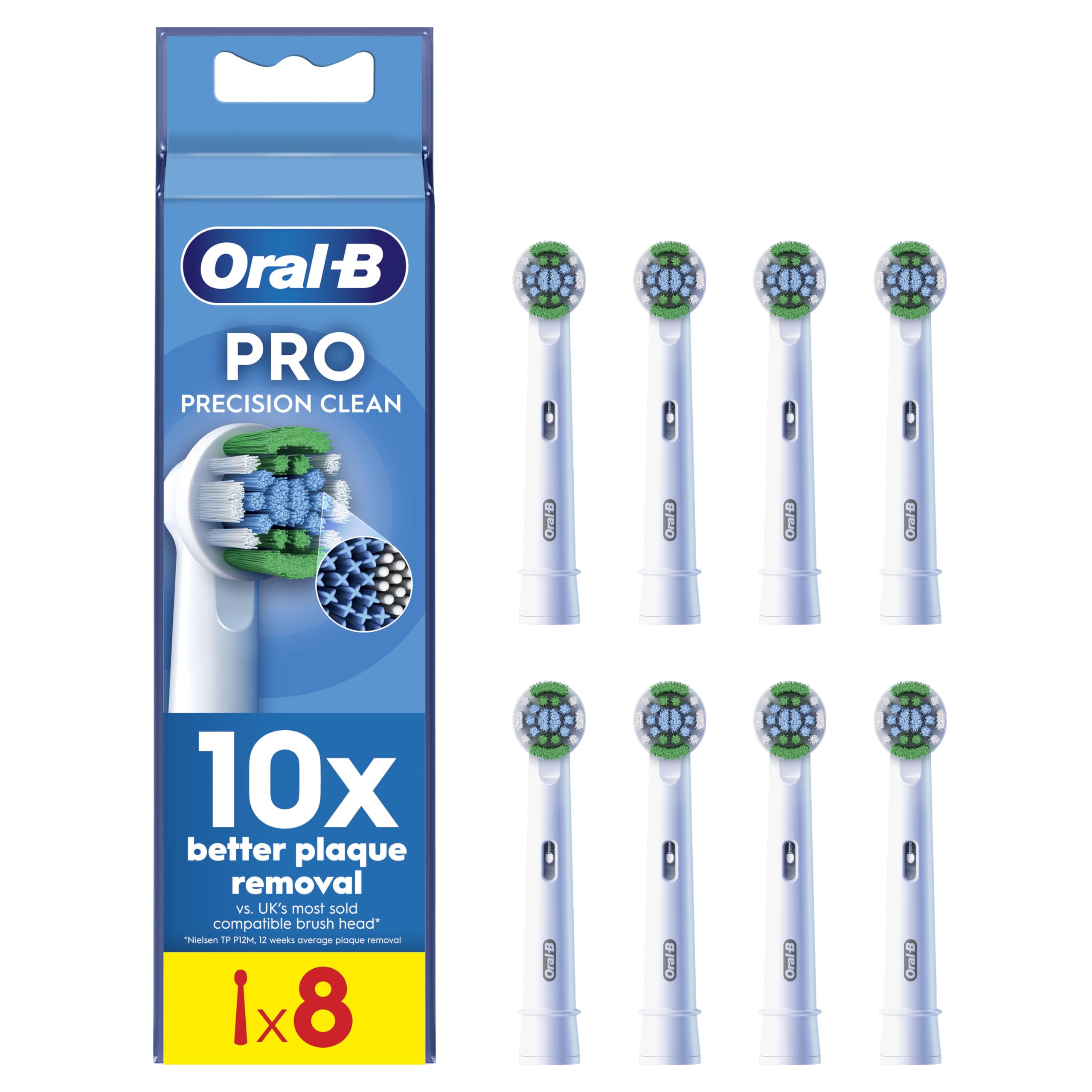 8 x Oral-B Pro Precision Clean Electric Toothbrush Head, X-Shape and Angled Bristles. Sold by Add to basket. FBA