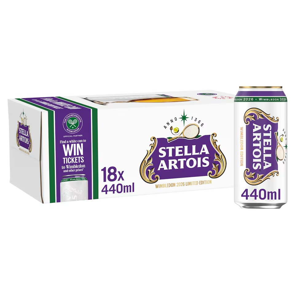 Stella Artois Premium Lager Beer 18 x 440ml Cans (Clubcard Price)