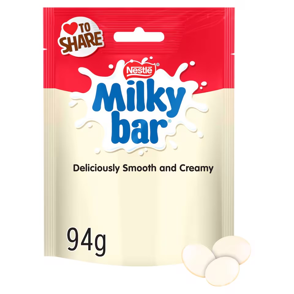 Milkybar White Chocolate Giant Buttons Sharing Bag 94g - Clubcard Price
