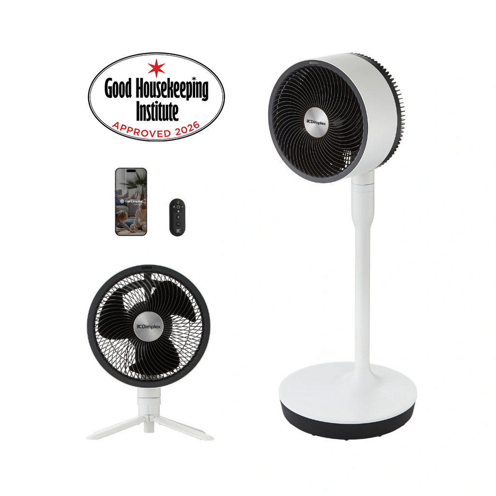 DIMPLEX DUOCOOL Smart WiFi 2-in-1 Fan White ( Alexa / Remote / App )- free delivery on orders over £100