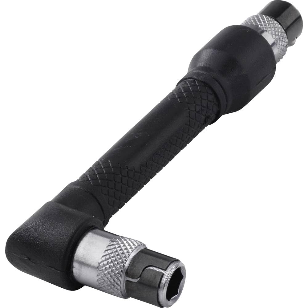 wolfcraft Angled Hand Screwdriver with 2 Bit Sockets I 1573000 I for Working in Hard-to-Reach Places and in Tight Spaces