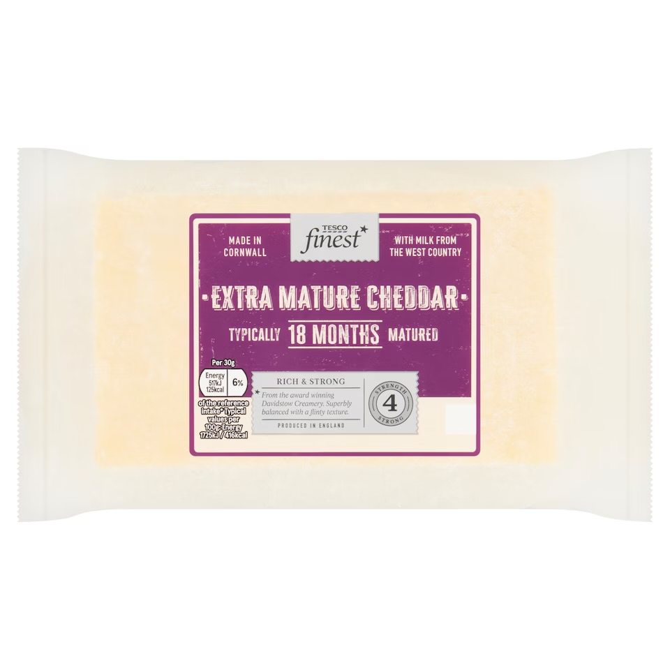 Tesco Finest Extra Mature / Vintage Cheddar Cheese 550g / 500g - Clubcard Price