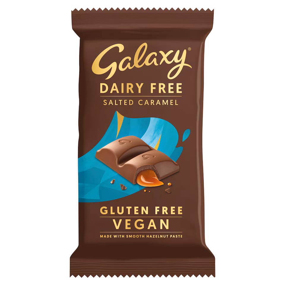 Galaxy Vegan, Gluten Free, Dairy Free Salted Caramel Chocolate 100g - In Store Poole