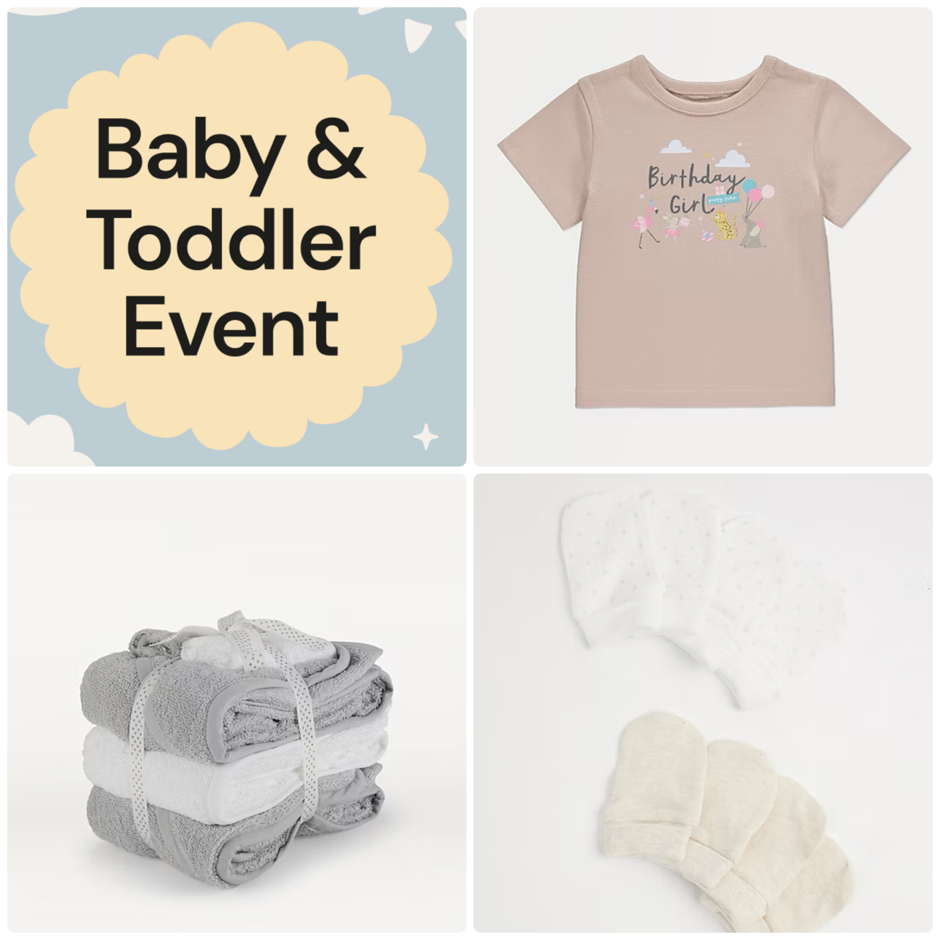 Baby & Toddler 20% Off Sale (1,100+ Items - Clothing, Nursery & Toys) - Tee 40p / Legging & Tee Set £1.20 - Free Click & Collect
