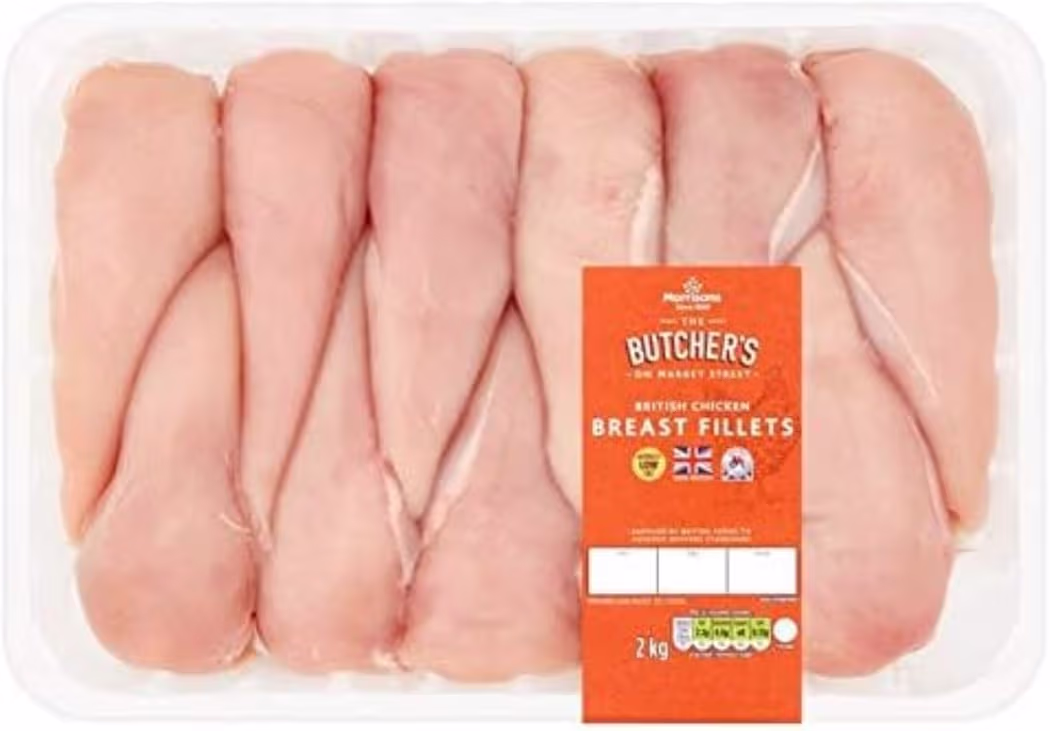 Morrisons British Chicken Breast Fillets, 2kg - Discount at Checkout (Sold By Morrisons) - Min Spend Required