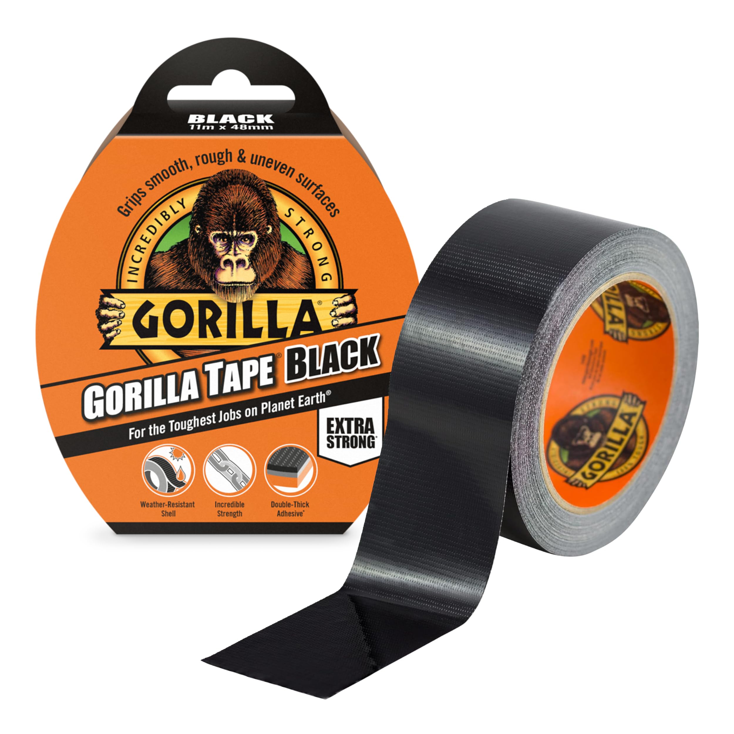 Gorilla tape 11m. Black - Price at Checkout