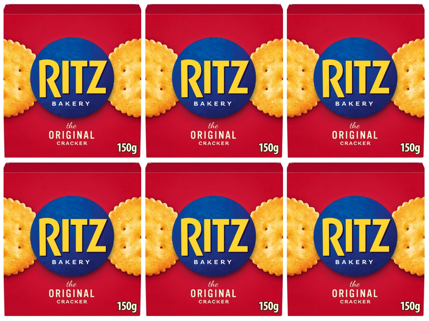 6 x Ritz Original Crackers, Classic Savoury Biscuits 150g (£3.70 /£3.10 on S&S)
