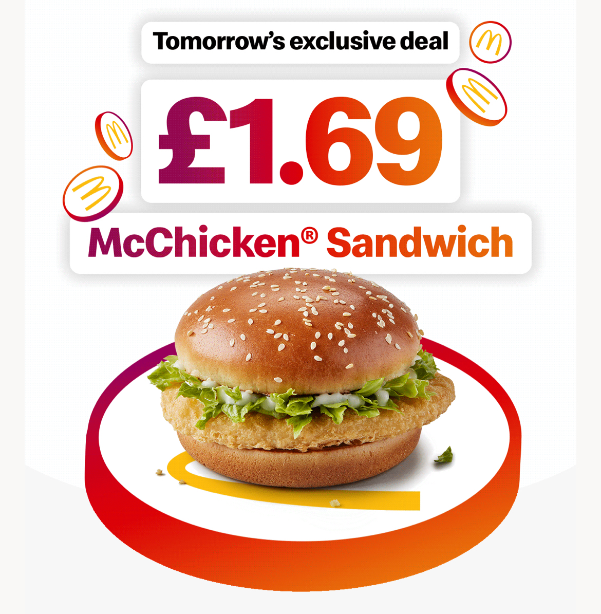 McChicken Sandwich - via McDonald’s Rewards App (Selected Accounts)