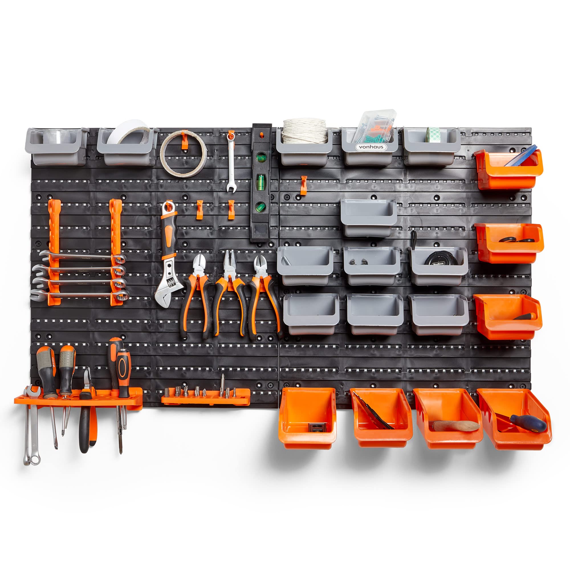 VonHaus 44 Piece Wall Mounted Pegboard Hook, Storage Bins and Panel Set - sold & FB VonHaus UK