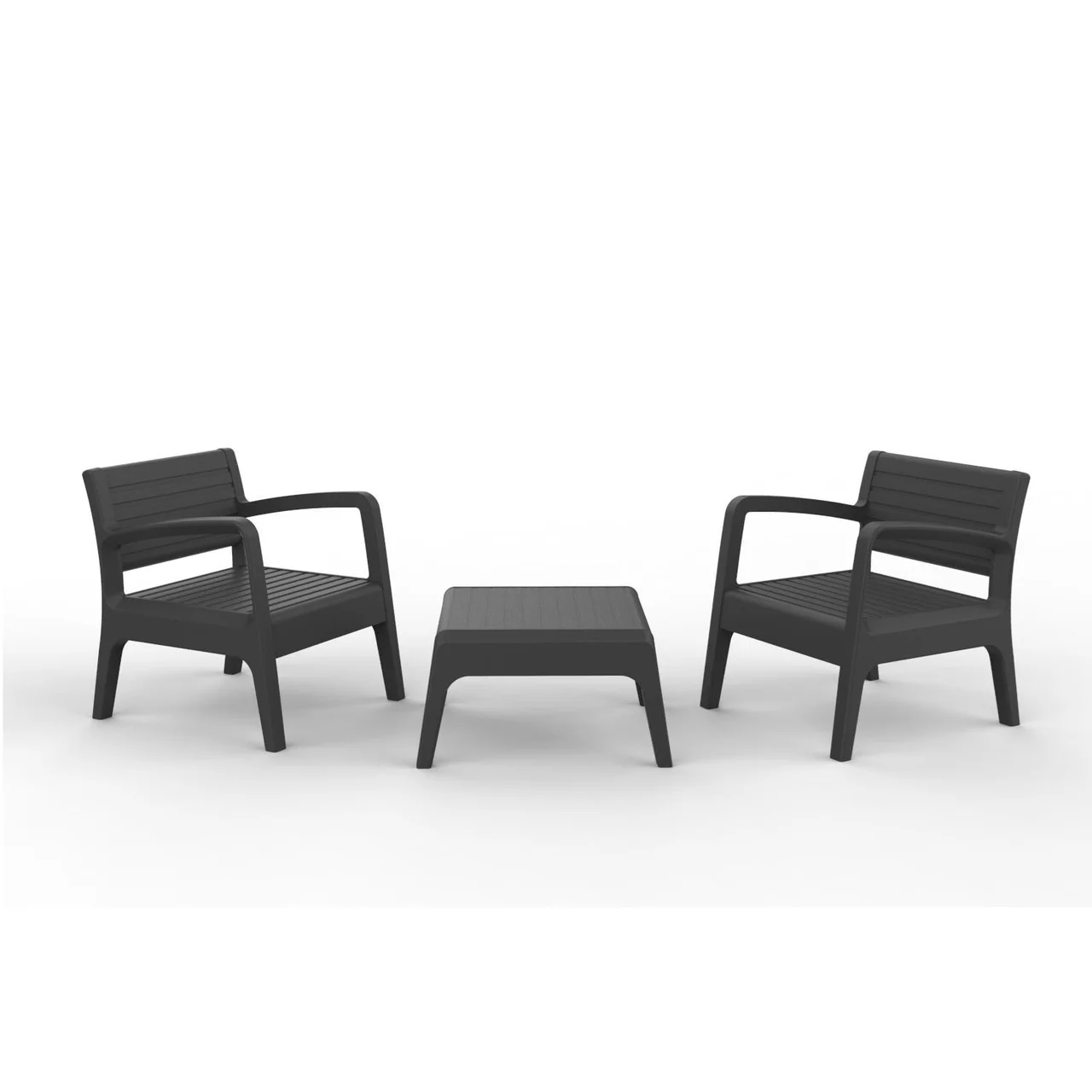 Shaf Miami Tete A Tete Bistro Set Graphite (instore - Walsall)