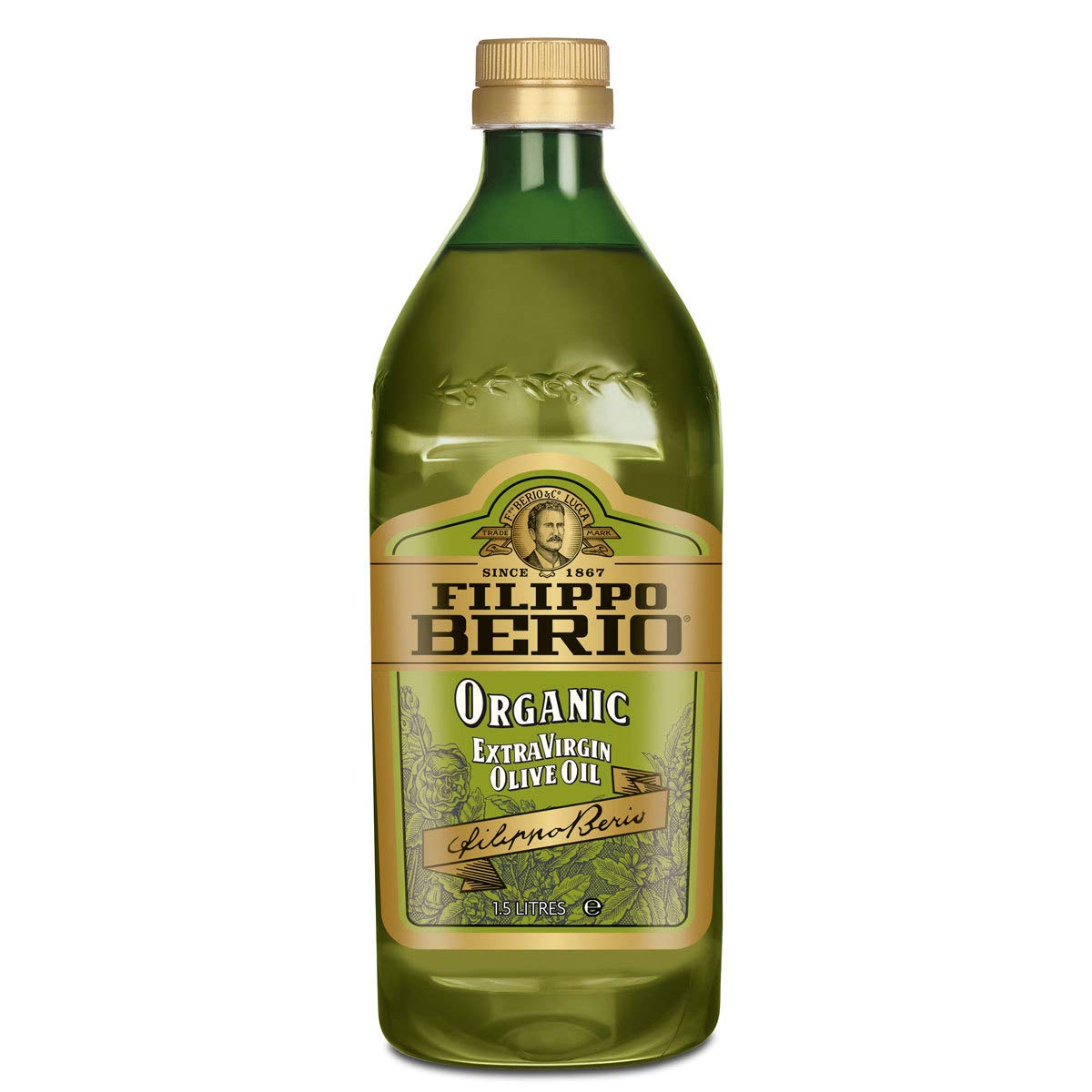Filippo Berio Extra Virgin Olive Oil, Organic, Large Bottle (1.5 Litres) S&S £10.37