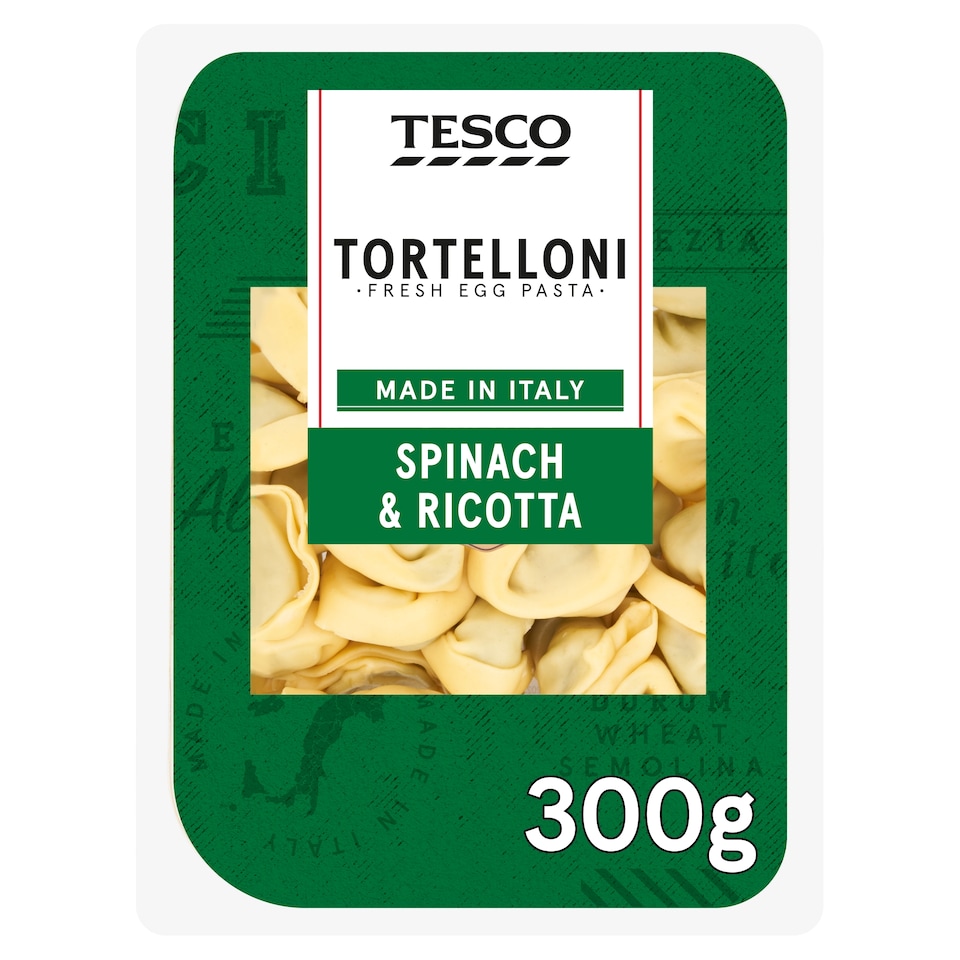 Tesco Fresh Tortelloni, 7 Varieties e.g. Cheese & Tomatoes/ Spinach & Ricotta/Four Cheeses - 300g (Clubcard Price)