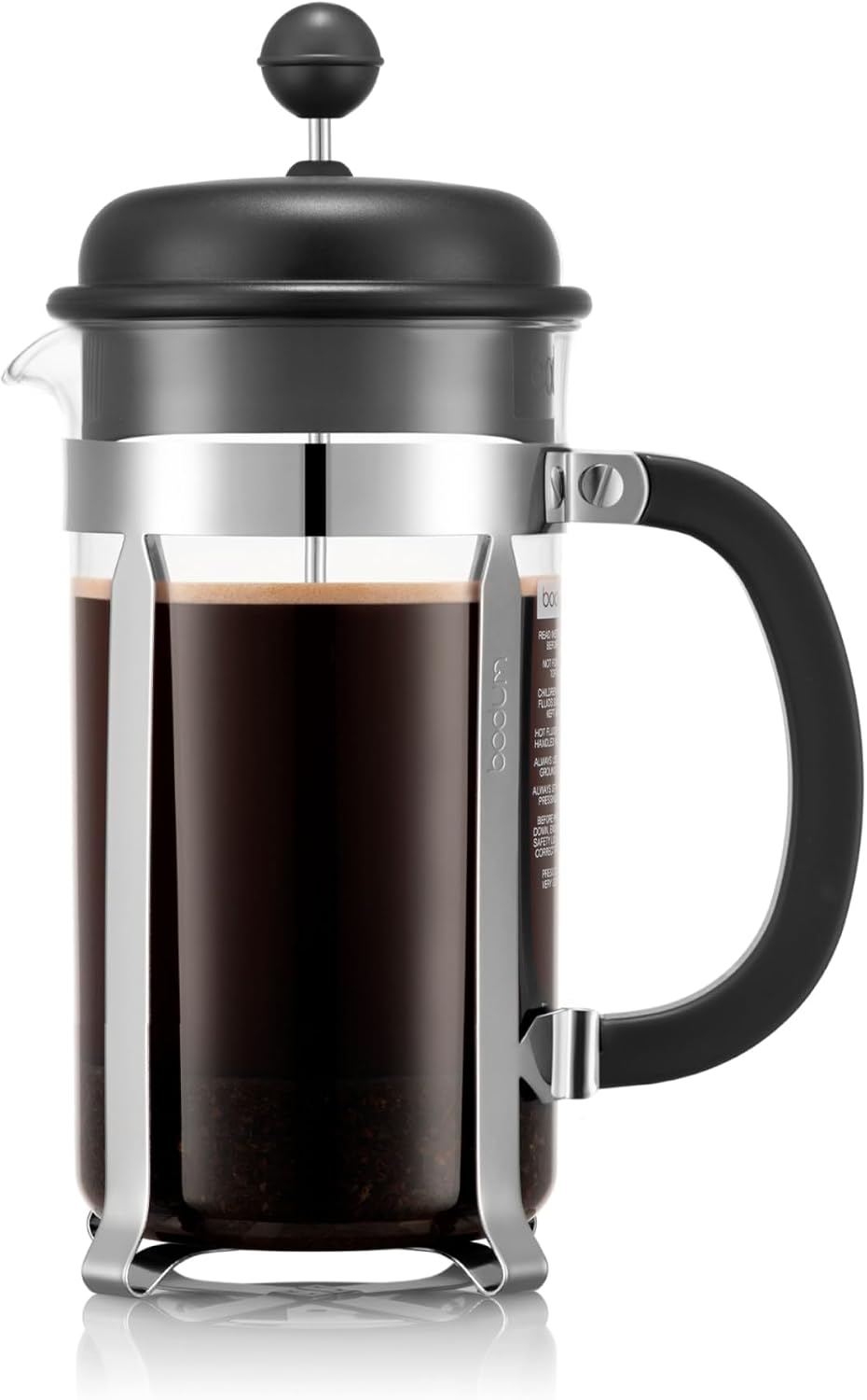 Bodum Caffettiera French Press Coffee Maker, 1L / 8 Cup Cafetière with Borosilicate Glass and Reusable Stainless-Steel Filter