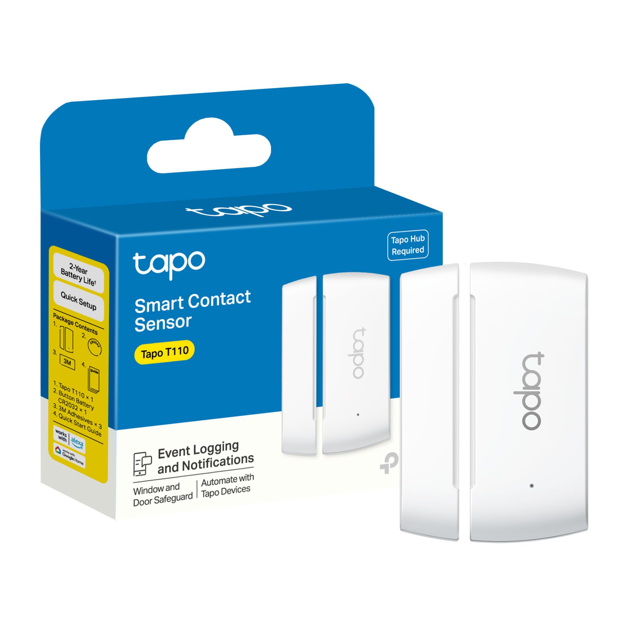 Tapo T110 Smart Door Alarm, Window Door Alarm Sensor with Real-Time Monitoring, Instant Notifications - £11.39 S&S