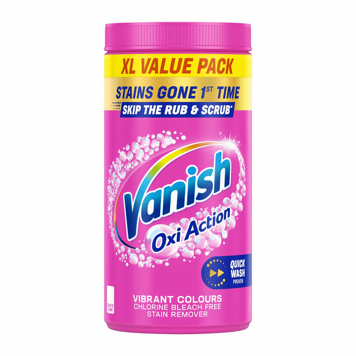 Vanish Gold Oxi Action Stain Remover 1.9kg (Vibrant Colours & Crystal White)