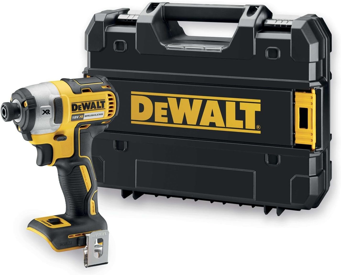DEWALT DCF887NT-XJ Brushless Impact Driver for XR 18V, 400 W, 18 V, Black/Yellow