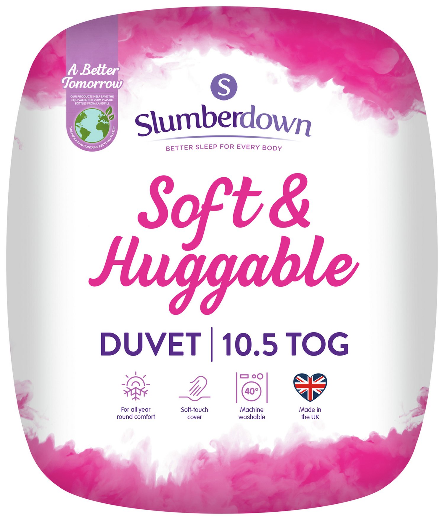 Slumberdown Soft & Huggable 10.5 Tog Duvet - Single - Free C&C