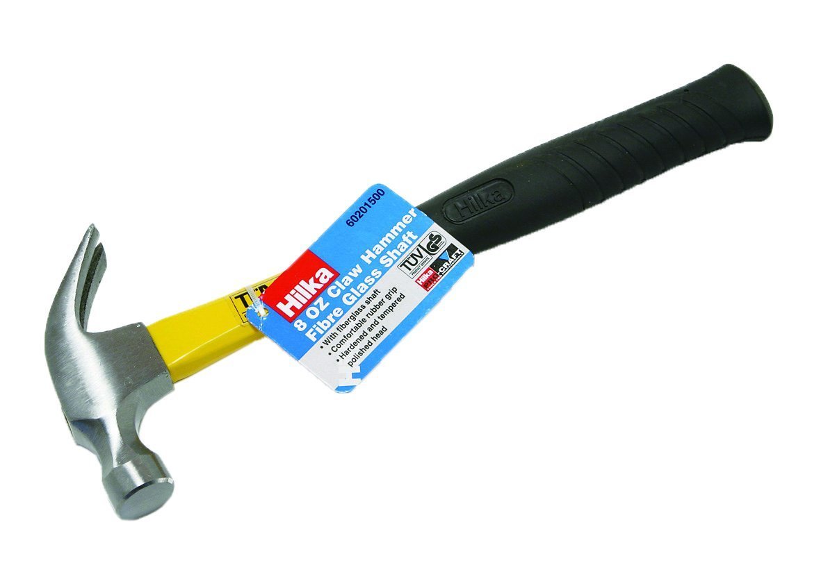 Hilka 8OZ Claw Hammer Fibre Glass Shaft