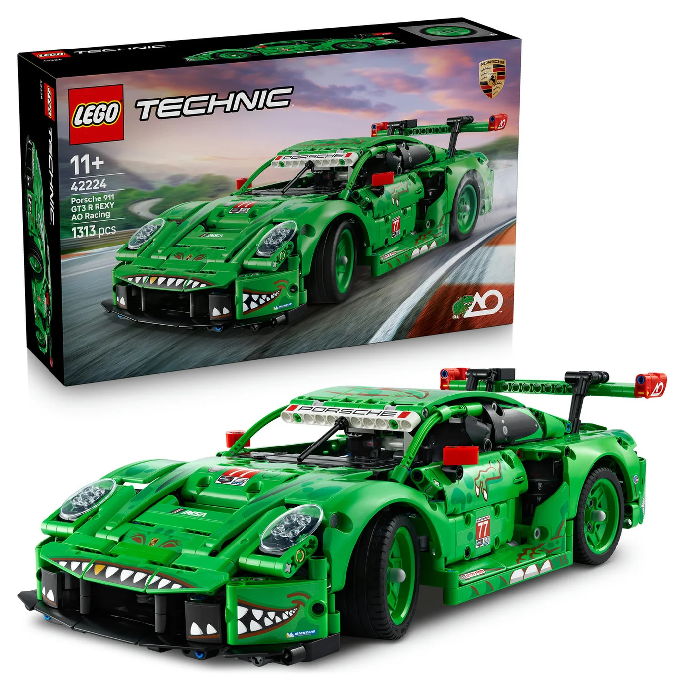 LEGO Technic 42224 Porsche 911 GT3 R REXY AO Racing Car (W/Voucher)