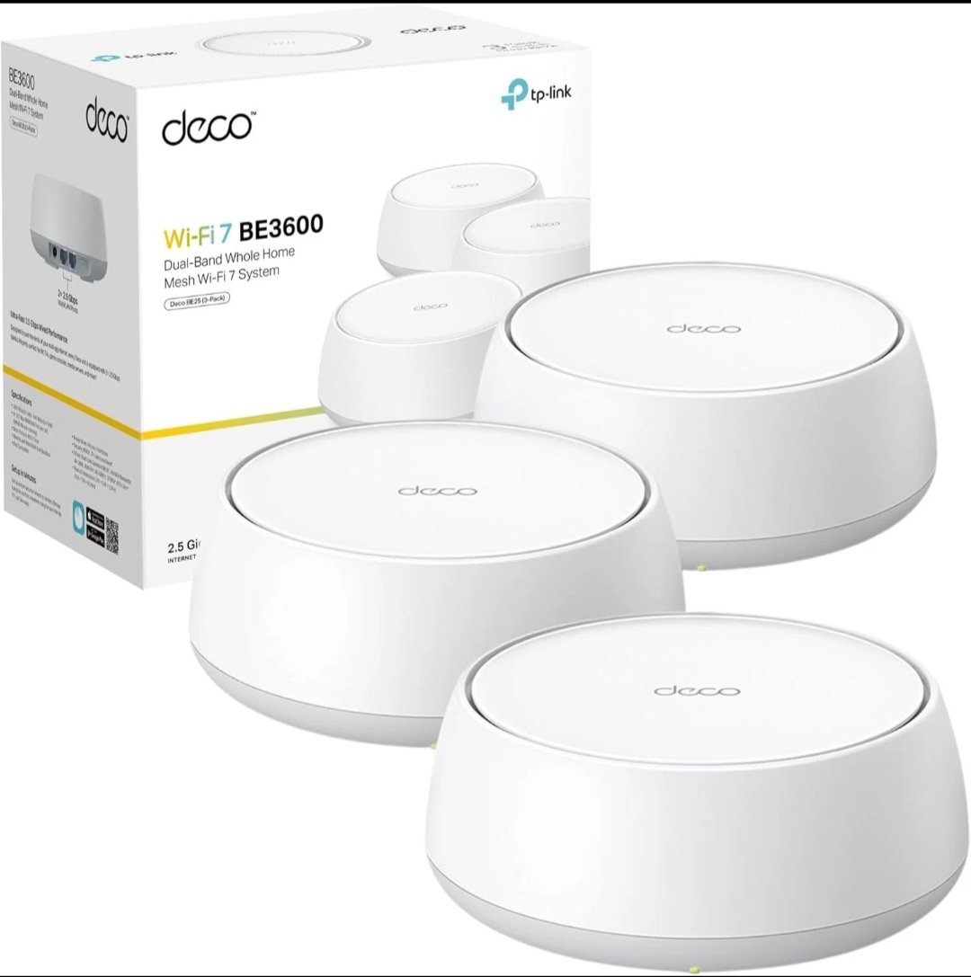 TP-LINK Deco BE25 - BE3600 Whole Home WiFi System - Triple Pack wifi 7