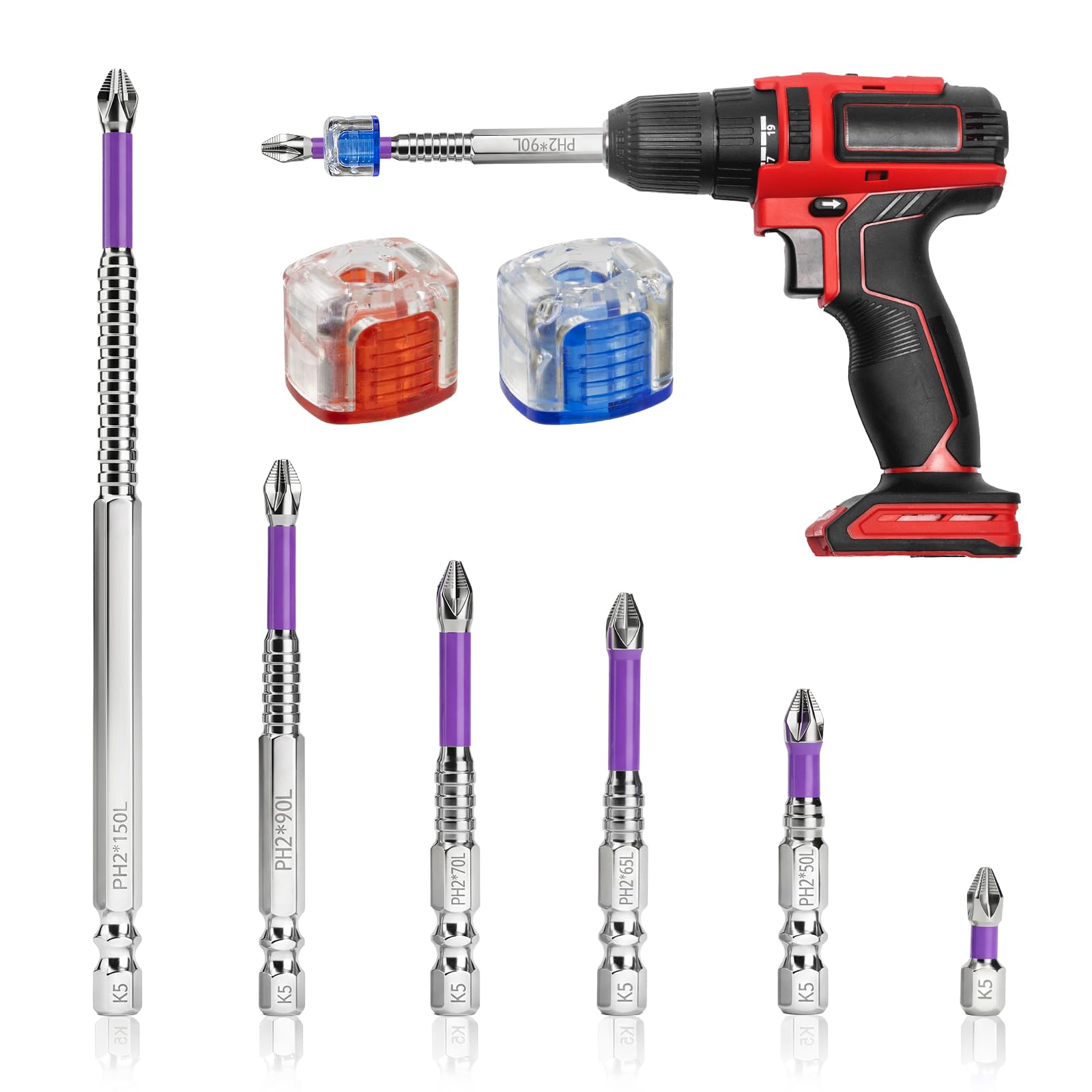 6 PCS High-Magnetic Drill Screwdriver Bit Set, Anti-Slip Impact Driver Bits - Sold by FUNIANMAOYI / FBA
