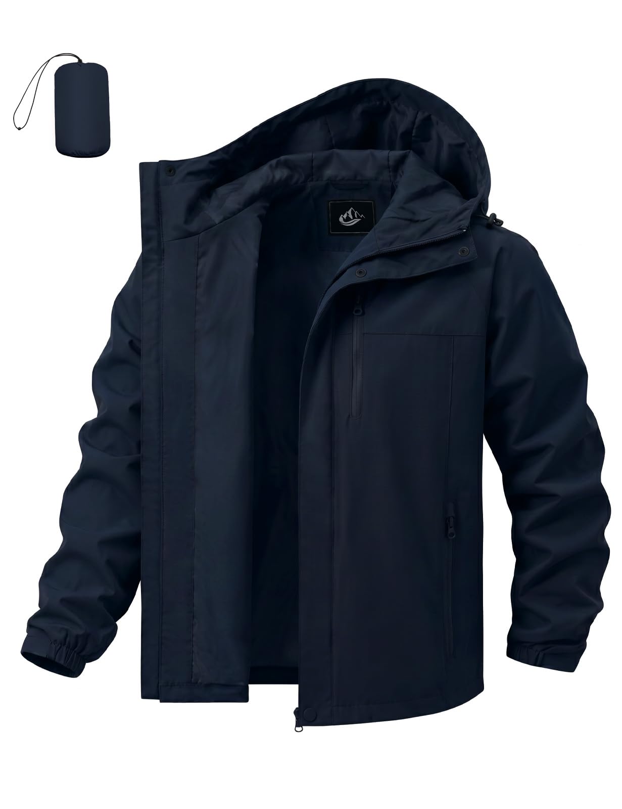 Xnova Mens Waterproof Jacket with Hood, Packable - all sizes and colors @ Mindfar-direct / FBA