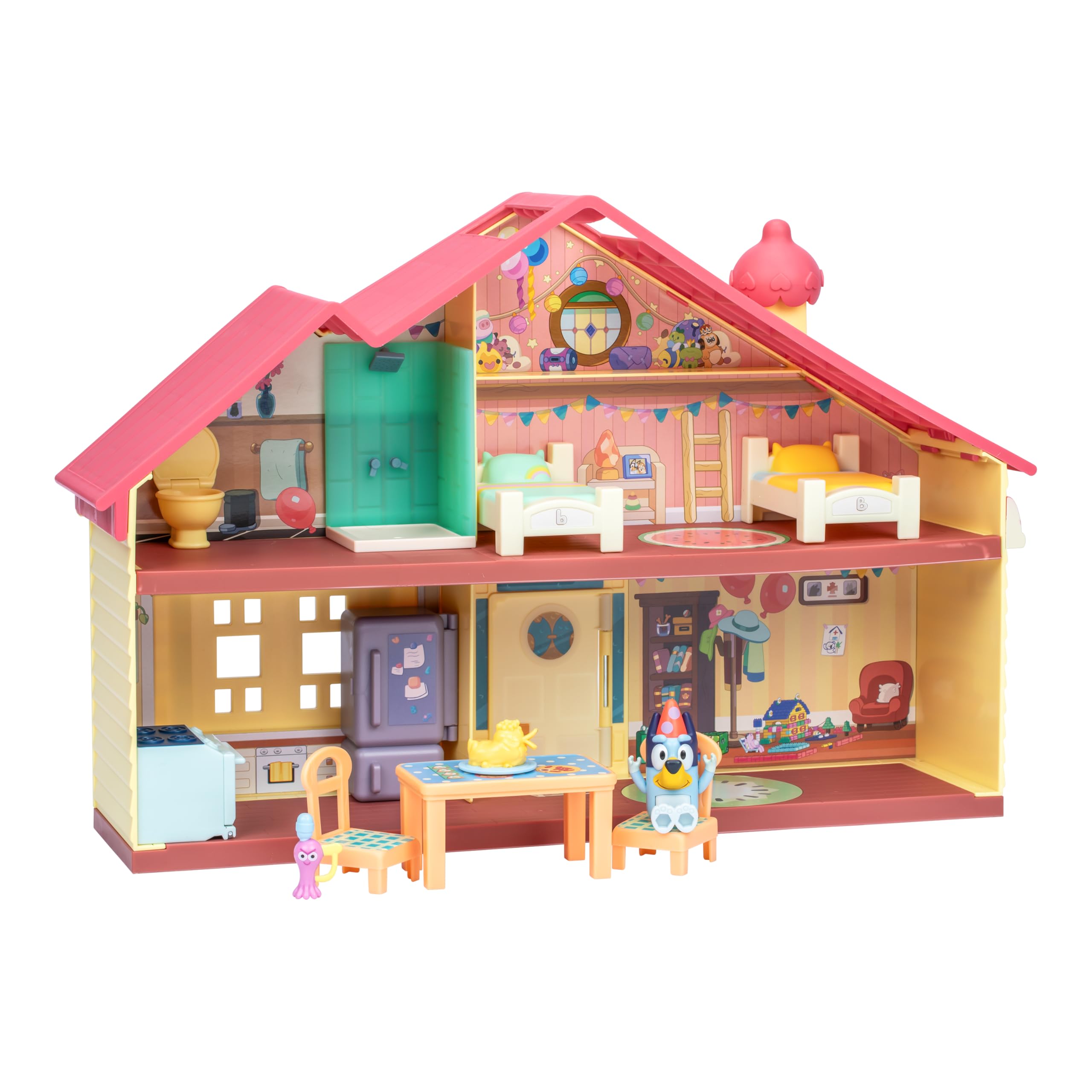Bluey Celebration Home, With 11 Play Pieces of Removable Furniture and Accessories, Plus 1 Exclusive 2.5" Figure