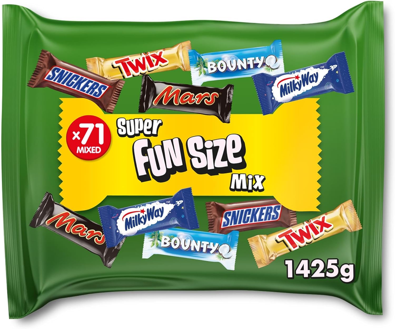 Mars Mixed Milk Chocolate Fun Size Variety Bulk Party Bag, 71 Bars 1425g (£10.89 with Max S&S)