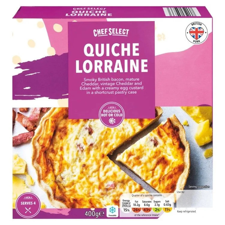 Chef Select Quiche Lorraine / Cheese & Onion - 400g - Free via Lidl Plus App - Selected Accounts