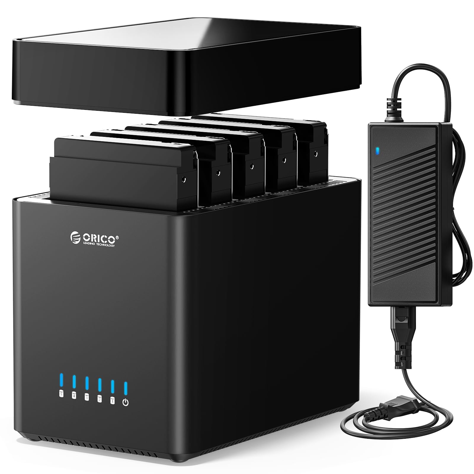 ORICO 5Bay SATA HDD Enclosure Type-C Magnetic Tool-Free Fan 90TB DS500C3 Sold by ORICO Official Store / FBA