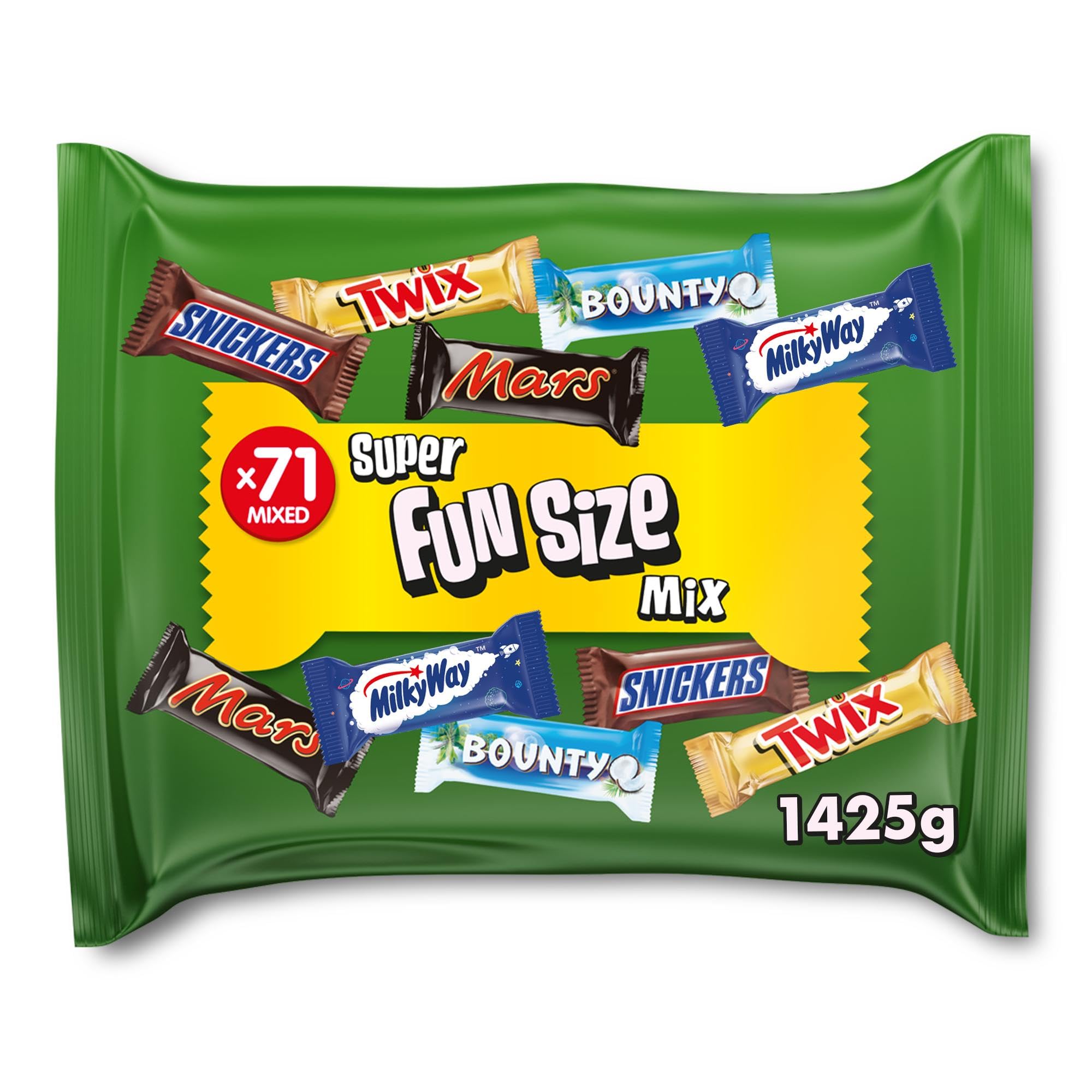 Mars Mixed Milk Chocolate Fun Size Variety Bulk Party Bag, 71 Bars 1425g (Sold & Shipped by CR Snacking)